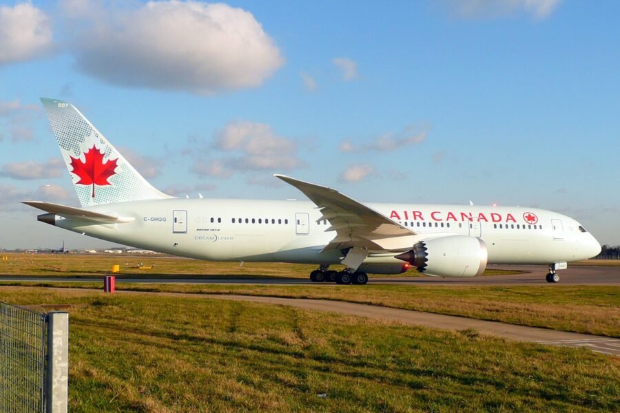 An Air Canada Boeing 787.