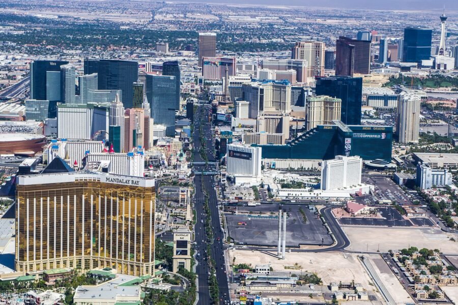 Las Vegas Boulevard, the Strip.