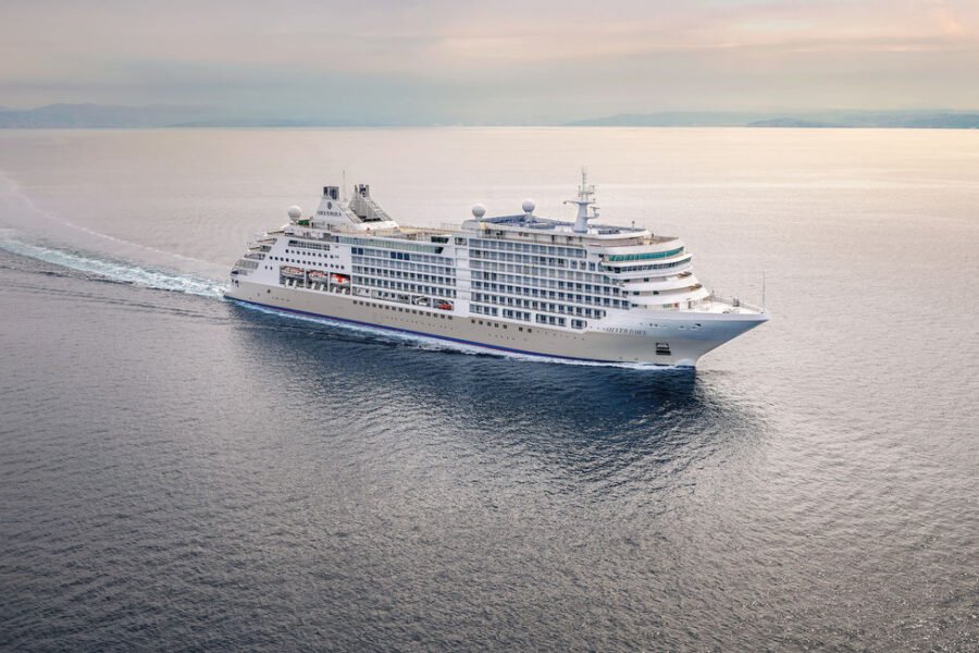 Silversea's Silver Dawn at sea.