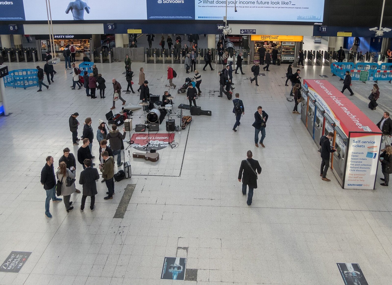 The concourse at London Waterloo station.
